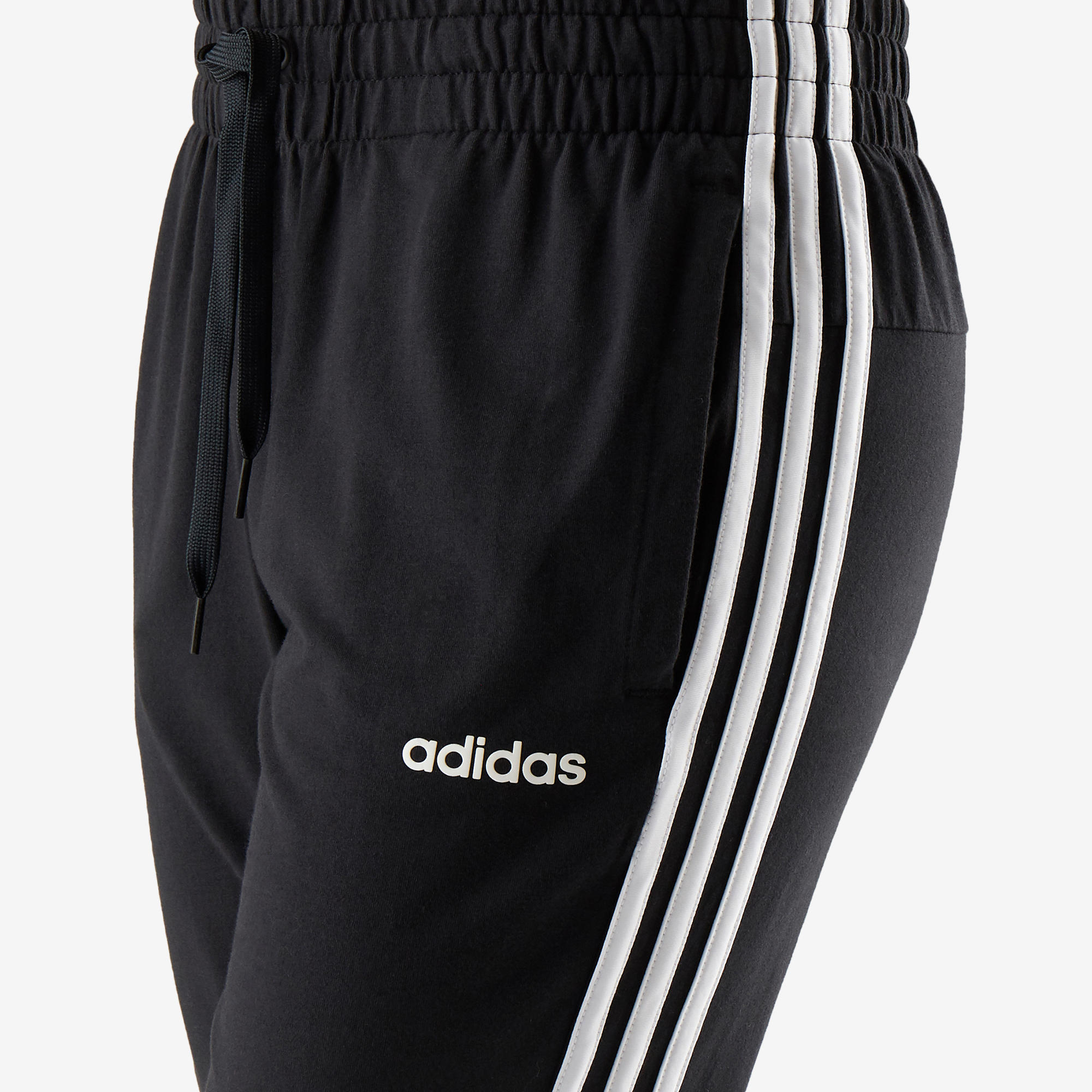 Damesbroek Adidas 3S 500 voor pilates en lichte gym zwart Damesbroek Adidas 3S 500 voor pilates en lichte gym zwart